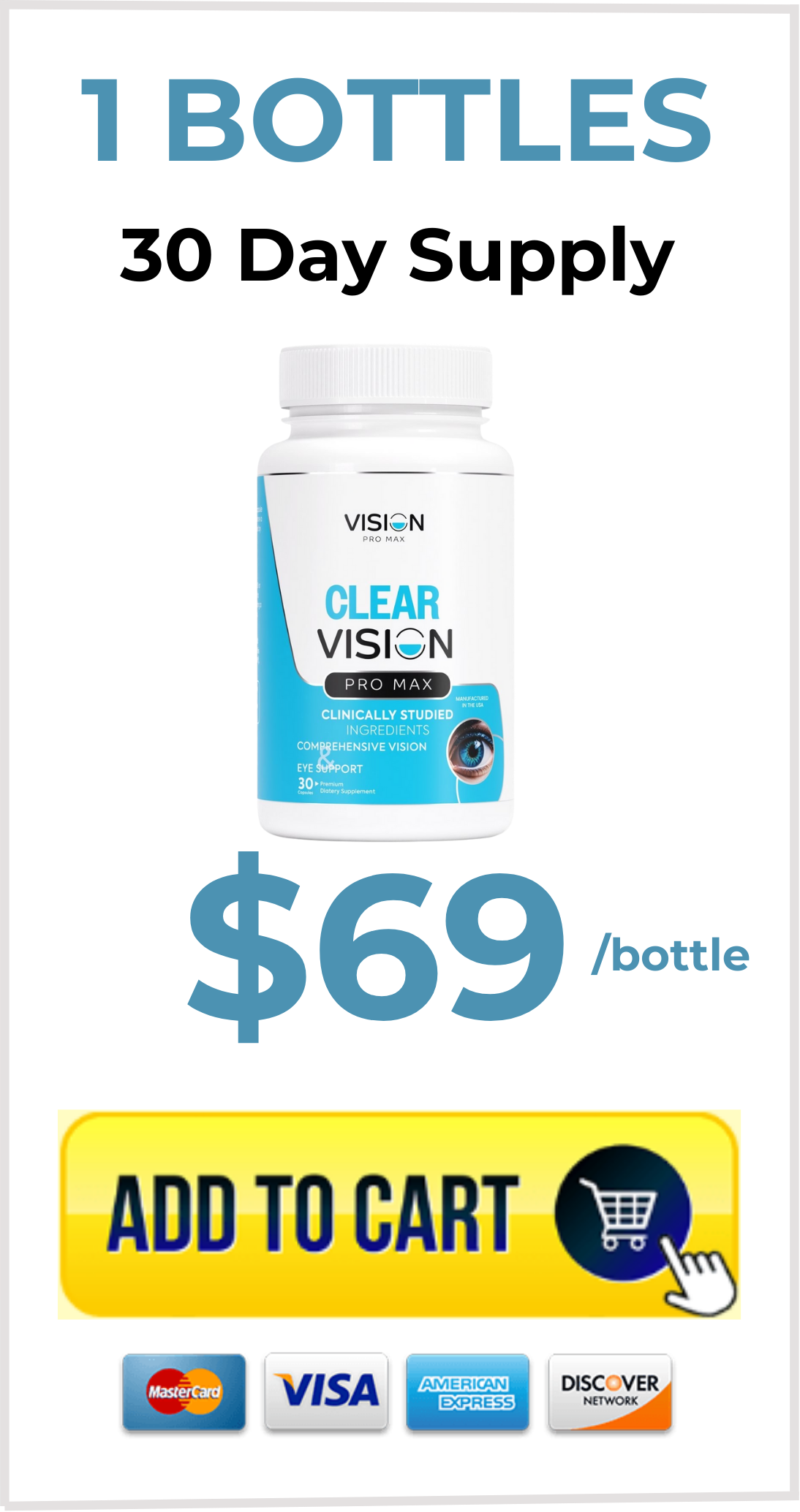 Clear Vision Pro 1 Bottle