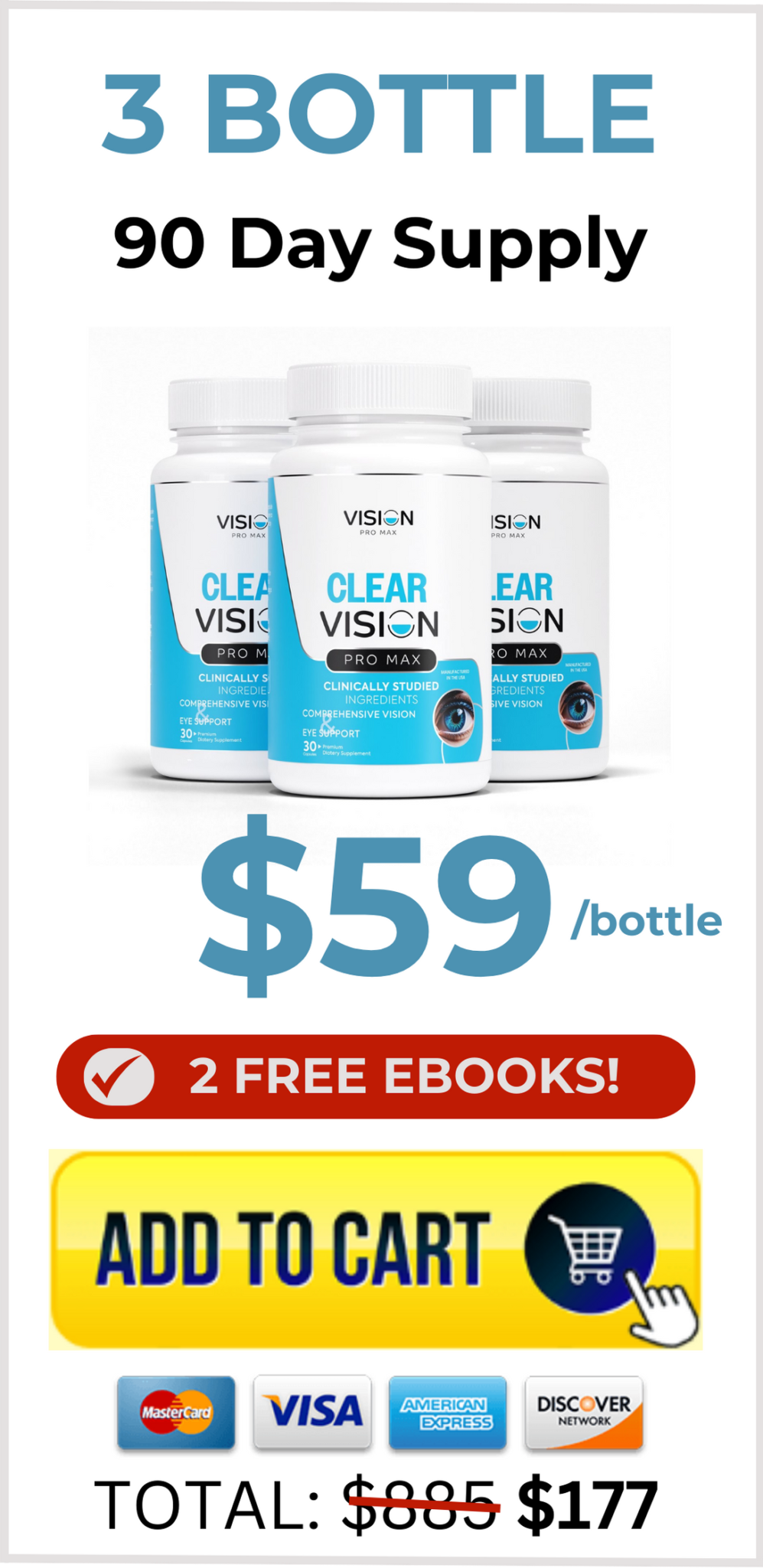 Clear Vision Pro 3 Bottles
