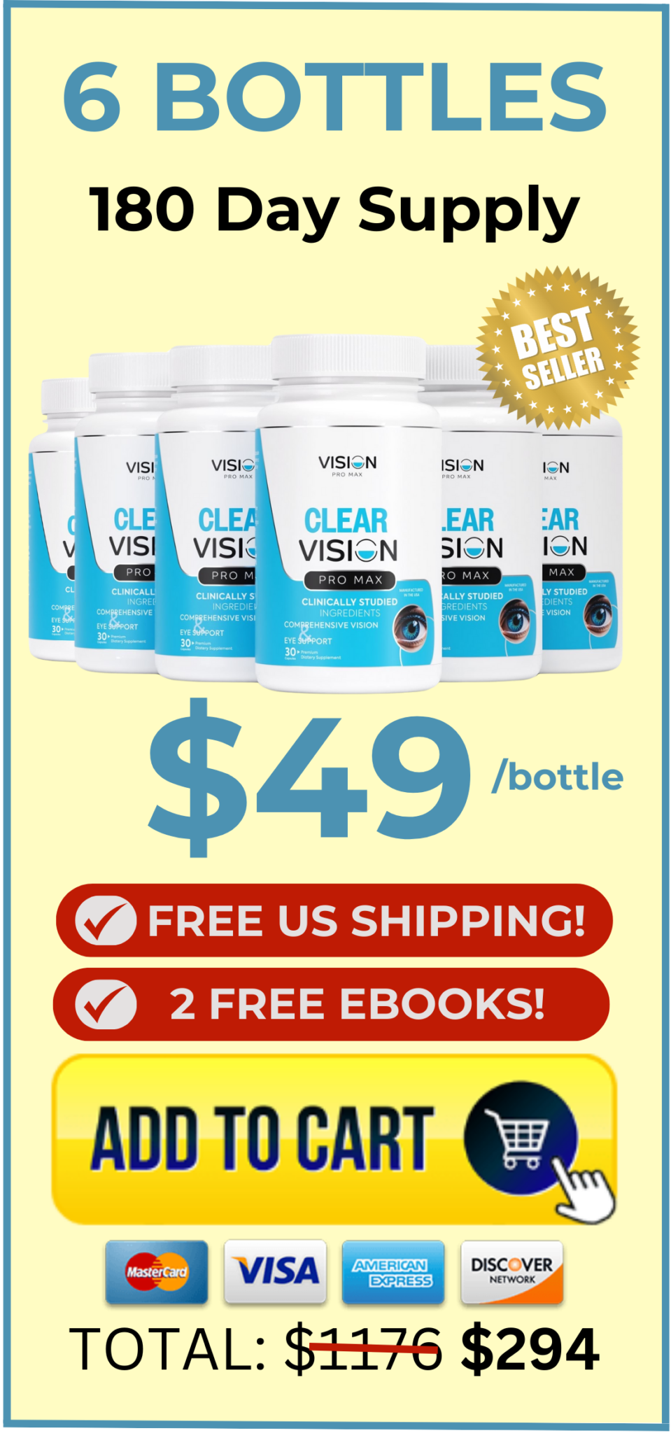 Clear Vision Pro 6 Bottles Best Value
